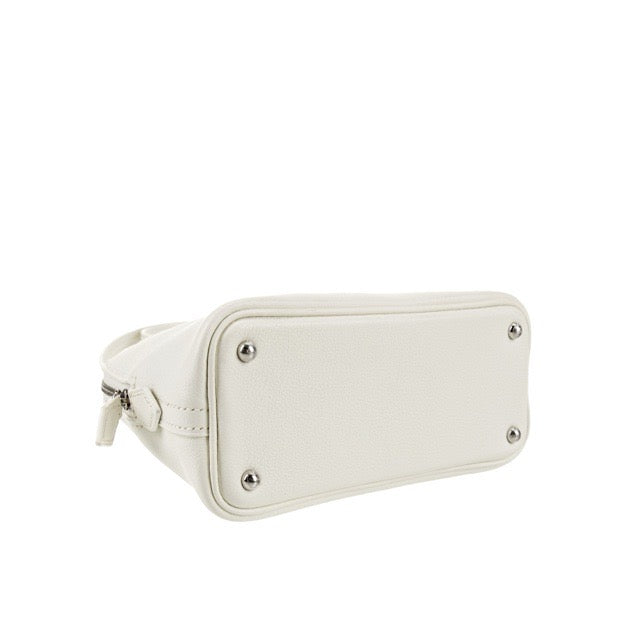 エルメス ミニボリード ヴェルソ ホワイト ライム エヴァーカラー エバーカラー シルバー金具 ボリードミニ HERMES MINI BOLIDE 1923 VERSO WHITE LIME EVERCOLOR SILVER HARDWARE【中古】