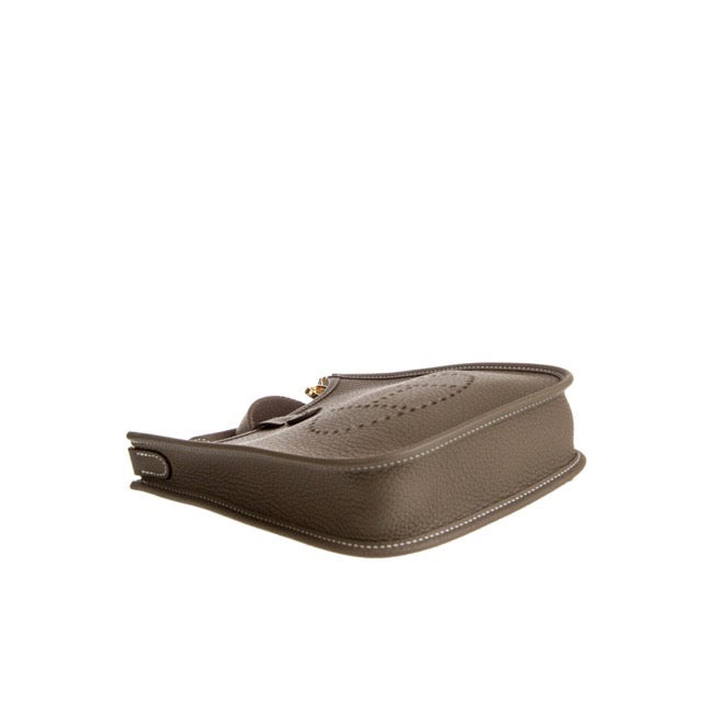 HERMES MINI EVELYNE TPM ETOUPE TAURILLON CLEMENCE GOLD HARDWARE