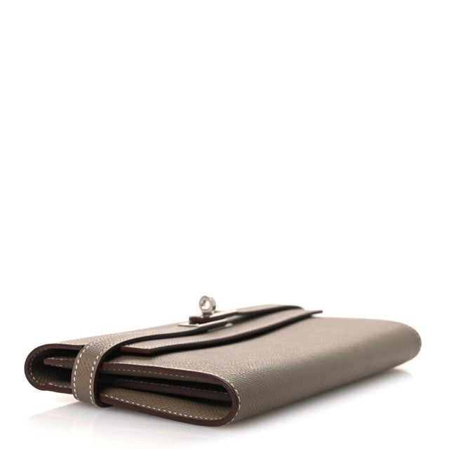 エルメス ケリー ロングウォレット エトゥープ エプソン シルバー金具 長財布 HERMES KELLY LONG WALLET ETOUPE EPSOM SILVER HARDWARE