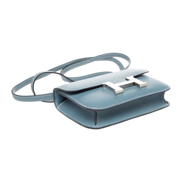 HERMES MICRO CONSTANCE 14 BLEU JEAN EPSOM SILVER HARDWARE