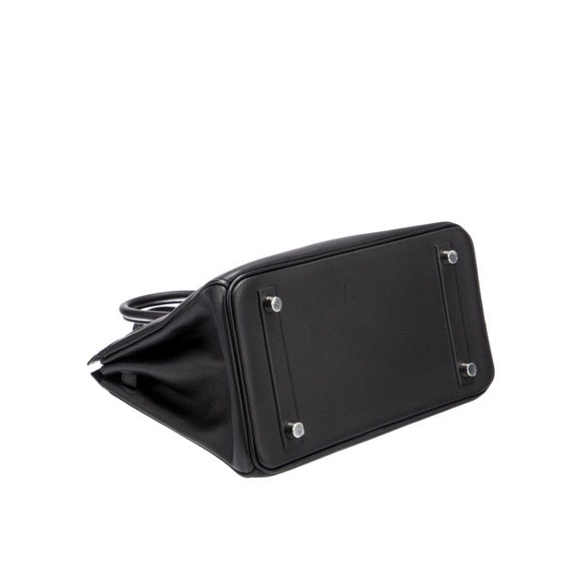 限定品 エルメス バーキン シャドウ 25 ブラック ノワール スイフト シルバー金具 HERMES BIRKIN SHADOW 25 BLACK NOIR SWIFT SILVER HARDWARE【中古】
