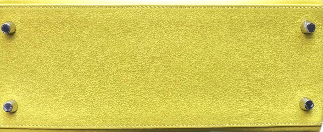 【未使用・新古品】2019年製 エルメス ケリー２８  ライム  シルバー金具 HERMES KELLY 28 LIME EVERCOLOR SILVER HARDWARE