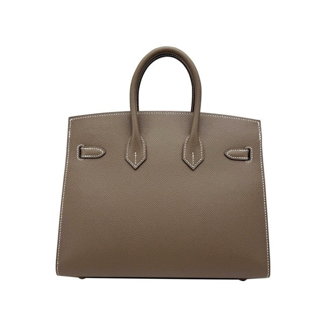 HERMES BIRKIN 25 SELLIER ETOUPE EPSOM GOLD HARDWARE