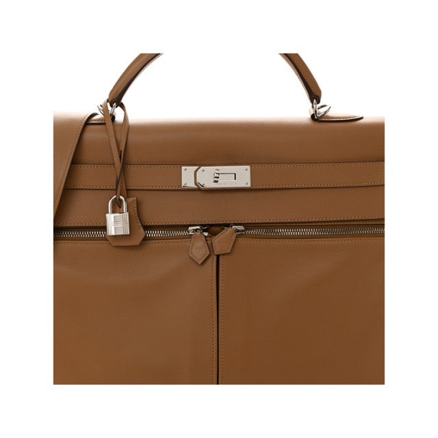 エルメス ケリーラキ40 オークル スイフト シルバー金具 HERMES KELLY LAKIS 40 OCRE SWIFT SILVER HARDWARE【中古】