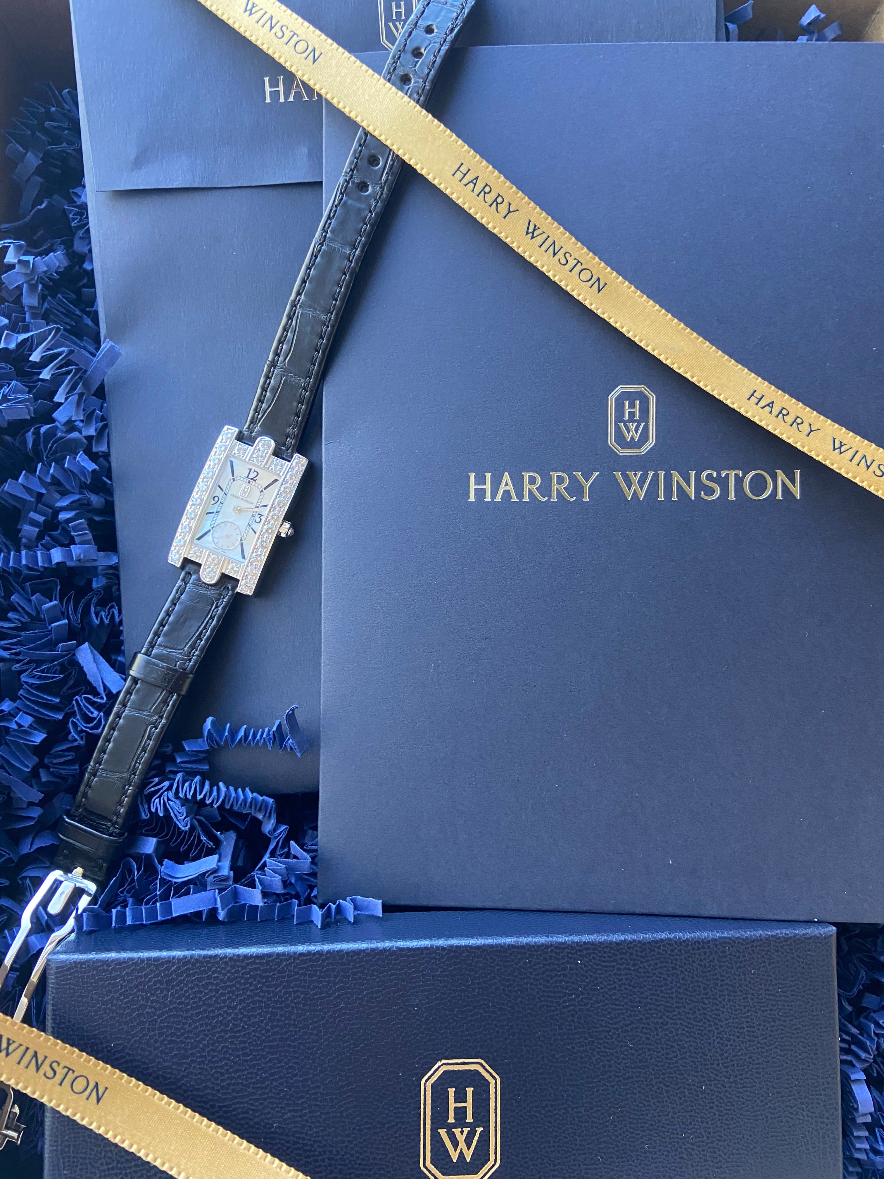 [Refurbished at our official store] Harry Winston Avenue Classic AVEQHM21WW025 18K white gold diamond watch HARRY WINSTON AVENUE CLASSIC WHITE GOLD 