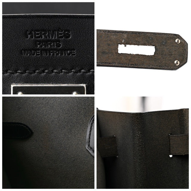 エルメス バーキン40 セリエ 外縫い ブラック ヴァッシュハンター シルバー金具 メンズ HERMES BIRKIN SELLIER 40 BLACK VACHE HUNTER SILVER HARDWARE【中古】