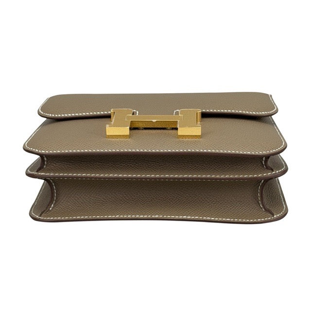 エルメス ミニコンスタンス 18 ミラー エトゥープ エプソン ゴールド金具 ショルダーバッグ HERMES MINI CONSTANCE 18 MIRROR ETOUPE EPSOM GOLD HARDWARE