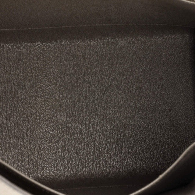 エルメス ケリー２８ 外縫い グリアスファルト エプソン シルバー金具 HERMES KELLY SELLIER 28 GRIS ASPHALTE EPSOM SILVER HARDWARE【中古】