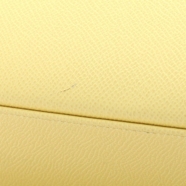 エルメス ケリー２５ 外縫い ジョーヌプッサン エプソン シルバー金具 HERMES KELLY SELLIER 25 JAUNE POUSSIN EPSOM SILVER HARDWARE【中古】