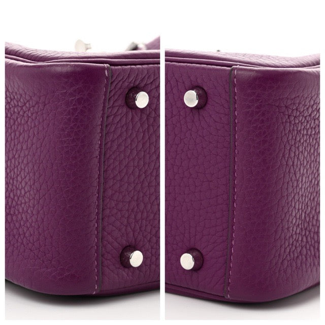 エルメス ミニリンディ 20 アネモネ トリヨンクレマンス シルバー金具 HERMES MINI LINDY 20 ANEMONE TAURILLON CLEMENCE SILVER HARDWARE【中古】