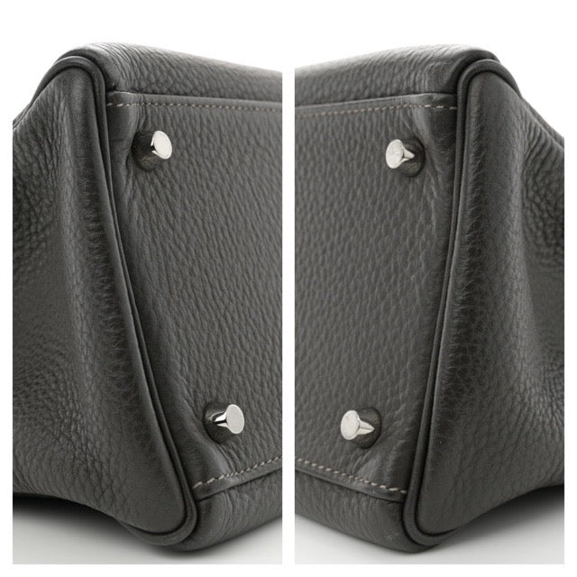 エルメス ケリー35 内縫い グラファイト トリヨンクレマンス シルバー金具 HERMES KELLY RETOURNE 35 GRAPHITE TAURILLON CLEMENCE SILVER HARDWARE【中古】
