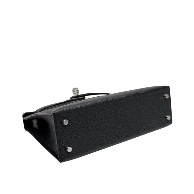 エルメス ミニケリー ケリーミニ２ ミニドゥ 外縫い ブラック エプソン シルバー金具 HERMES KELLY MINI 2 SELLIER 20 BLACK EPSOM SILVER HARDWARE