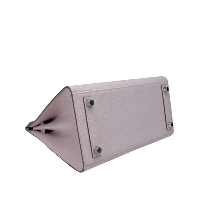 エルメス バーキン25 セリエ 外縫い モーヴペール エプソン シルバー金具 HERMES BIRKIN SELLIER 25 MAUVE PALE EPSOM SILVER HARDWARE