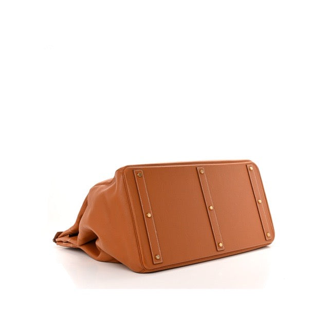 エルメス バーキン55 オータクロア HAC ゴールド トリヨンクレマンス ゴールド金具 トラベルバッグ メンズ HERMES BIRKIN 55 GOLD TAURILLON CLEMENCE GOLD HARDWARE【中古】