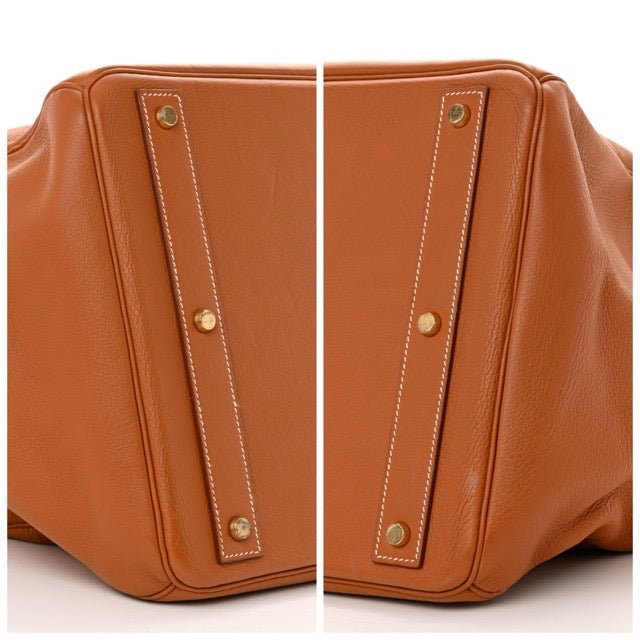 エルメス バーキン55 オータクロア HAC ゴールド トリヨンクレマンス ゴールド金具 トラベルバッグ メンズ HERMES BIRKIN 55 GOLD TAURILLON CLEMENCE GOLD HARDWARE【中古】