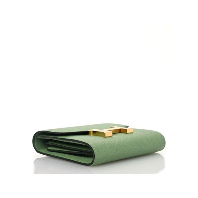 エルメス コンスタンス コンパクトウォレット ループ ヴェールクリケット エプソン ゴールド金具 折り財布 HERMES CONSTANCE COMPACT WALLET VERT CRIQUET EPSOM GOLD HARDWARE【中古】