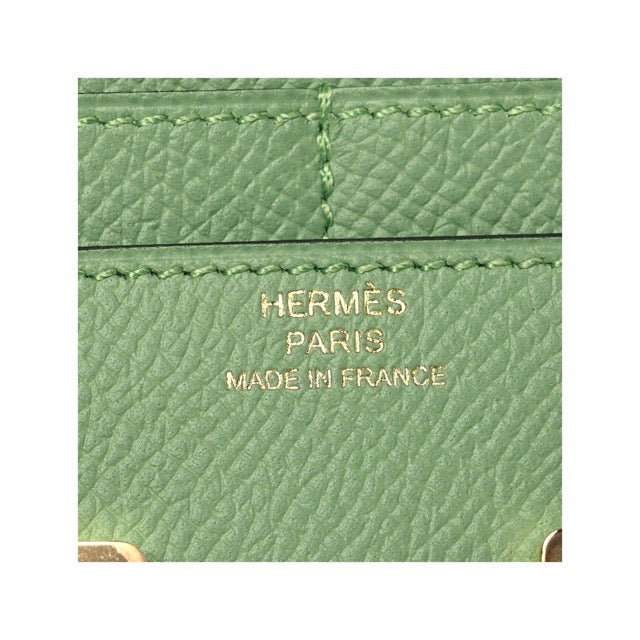 エルメス コンスタンス コンパクトウォレット ループ ヴェールクリケット エプソン ゴールド金具 折り財布 HERMES CONSTANCE COMPACT WALLET VERT CRIQUET EPSOM GOLD HARDWARE【中古】