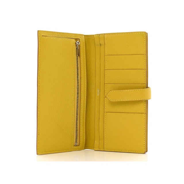 エルメス ベアンスフレ ベアンロングウォレット 長財布 クミン シェーブルミゾール シルバー金具 HERMES BEARN GUSSET WALLET CUMIN CHEVRE MYSORE SILVER HARDWARE【中古】