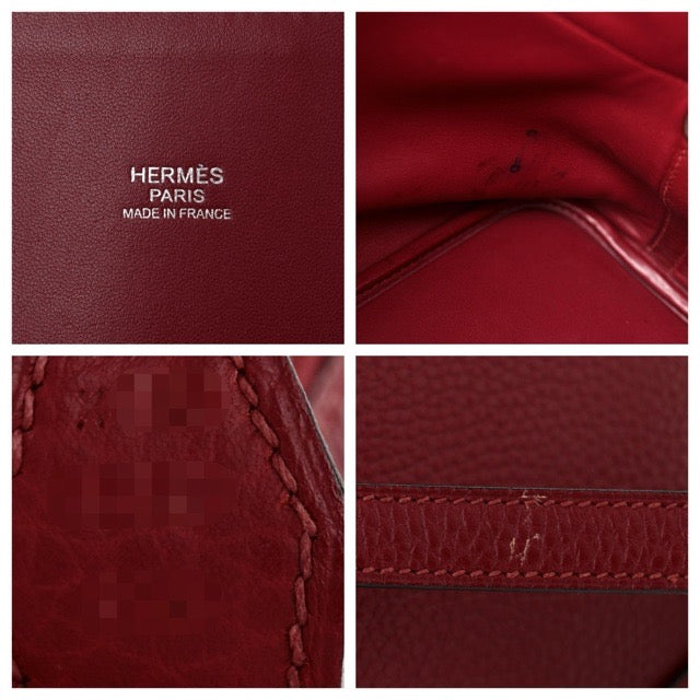 エルメス ボリード31 ルビー トリヨンクレマンス シルバー金具 HERMES BOLIDE 31 RUBIS TAURILLON CLEMENCE SILVER HARDWARE【中古】