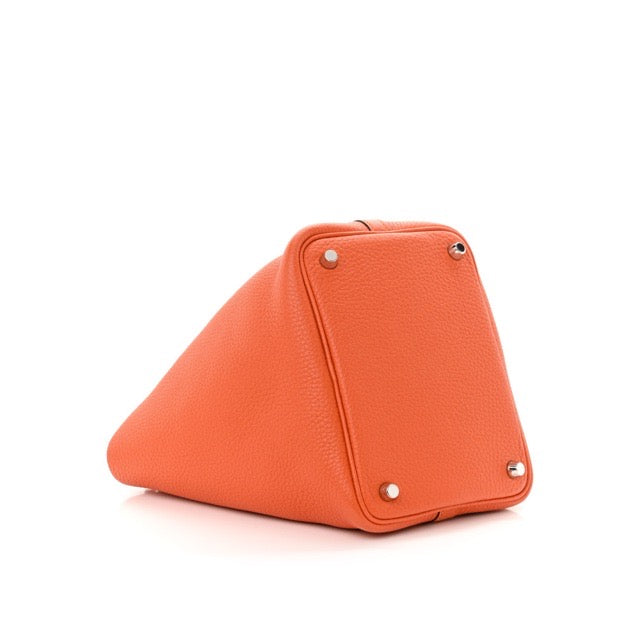 エルメス ピコタンロックPM オレンジポピー トリヨンクレマンス シルバー金具 HERMES PICOTIN LOCK 18 ORANGE POPPY TAURILLON CLEMENCE SILVER HARDWARE【中古】