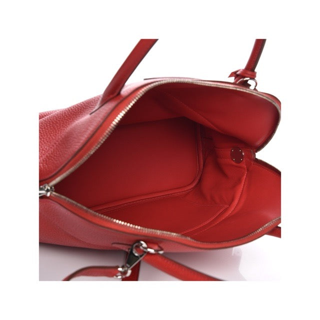 エルメス ボリード31 ルージュカザック トリヨンクレマンス シルバー金具 HERMES BOLIDE 31 ROUGE CASAQUE  TAURILLON CLEMENCE SILVER HARDWARE【中古】