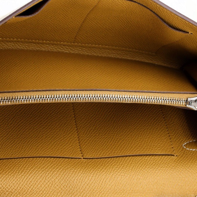 エルメス ケリーウォレット トゥーゴー 長財布 ヴェルソ ナタ セサミ エプソン シルバー金具 HERMES KELLY WALLET TO GO VERSO NATA SESAME EPSOM SILVER HARDWARE