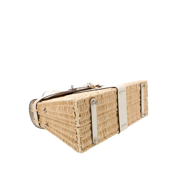 エルメス ケリー35 ピクニック カゴバッグ ナタ スイフト ラタン シルバー金具 HERMES KELLY 35 PICNIC NATA SWIFT RATTAN SILVER HARDWARE【中古】