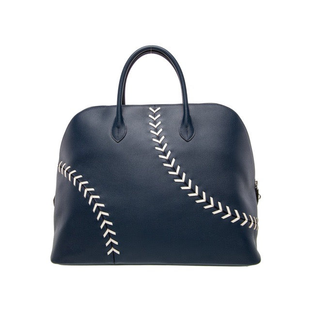 エルメス ボリード 1923 45 ベースボール Bleu De Malte Blanc エバーカラー シルバー金具 HERMES BOLIDE 1923 45 BASEBALL BAG BLEU DE MALTE BLANC EVERCOLOR SILVER HARDWARE