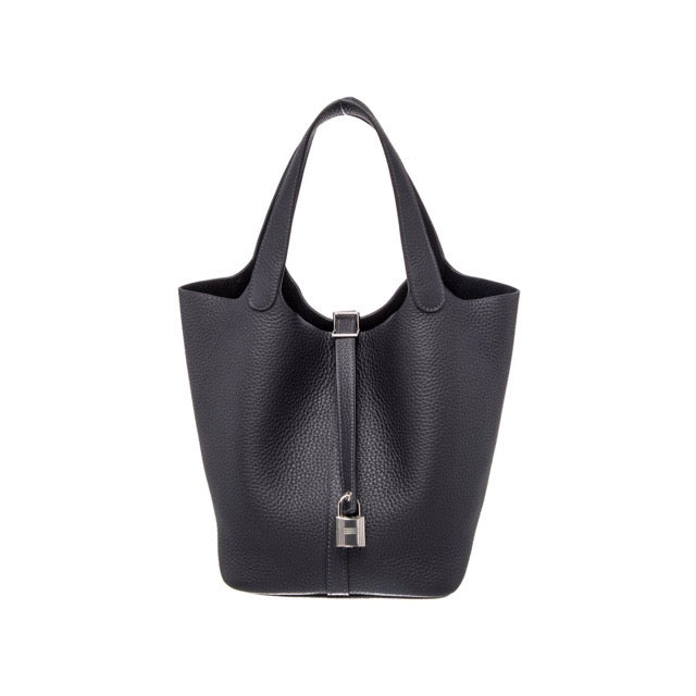 エルメス ピコタンロック MM 22 Bleu Nuit トリヨンクレマンス シルバー金具 HERMES PICOTIN LOCK MM 22 BLEU NUIT TAURILLON CLEMENCE SILVER HARDWARE