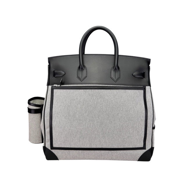 エルメス バーキンカーゴ 40 オータクロア Black トワル エヴァーカーフ シルバー金具 HERMES BIRKIN CARGO 40 HAC BLACK TOILE EVERCALF SILVER HARDWARE