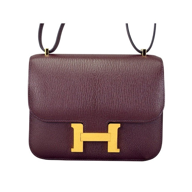 エルメス ミニコンスタンス 18 ミラー Rouge Sellier シェーブル ゴールド金具 HERMES MINI CONSTANCE 18 MIRROR ROUGE SELLIER CHEVRE MYSORE GOLD HARDWARE