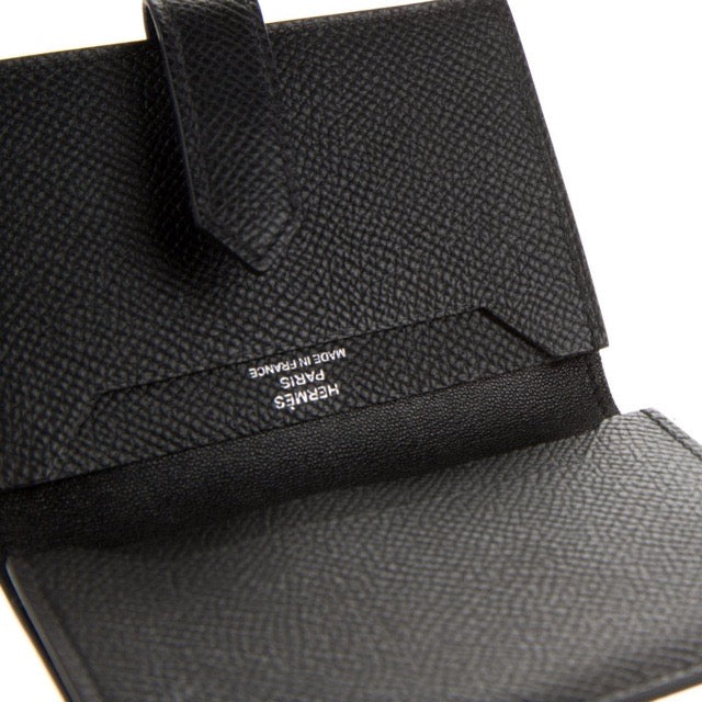 モノクローム エルメス ベアンカードホルダー ウォレット ブラック エプソン ブラック金具 カードケース 財布 HERMES BEARN MONOCHROME CARD HOLDER WALLET BLACK EPSOM BLACK HARDWARE【中古】