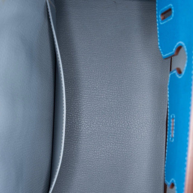 エルメス バーキン 30 HSS スペシャルオーダー バイカラー Mykonos Bleu Lin エプソン シルバー金具 パーソナルオーダー ホースシュー HERMES BIRKIN 30 HSS PERSONAL ORDER MYKONOS BLEU LIN EPSOM SILVER HARDWARE