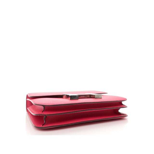 エルメス コンスタンス 18 ローズエクストリーム エプソン シルバー金具 ショルダーバッグ ミニコンスタンス HERMES CONSTANCE MINI ROSE EXTREME EPSOM SILVER HARDWARE【中古】