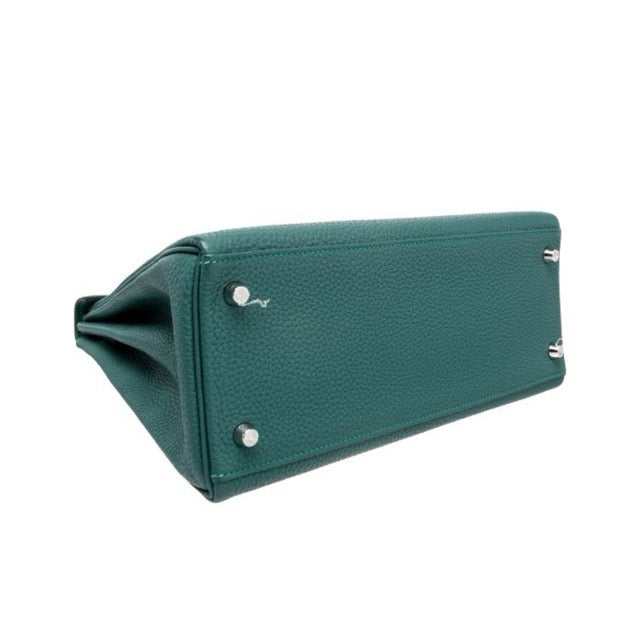 エルメス ケリー 28 内縫い オーパス オパス Malachite Bleu Zanzibar Black トゴ / エヴァーカラー シルバー金具 HERMES KELLY 28 RETOURNE AU PAS MALACHITE BLEU ZANZIBAR BLACK TOGO EVERCOLOR SILVER HARDWARE