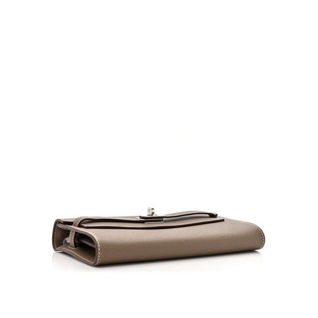 エルメス ケリーウォレット トゥーゴー 長財布 エトゥープ エプソン シルバー金具 HERMES KELLY WALLET TO GO ETOUPE EPSOM SILVER HARDWARE