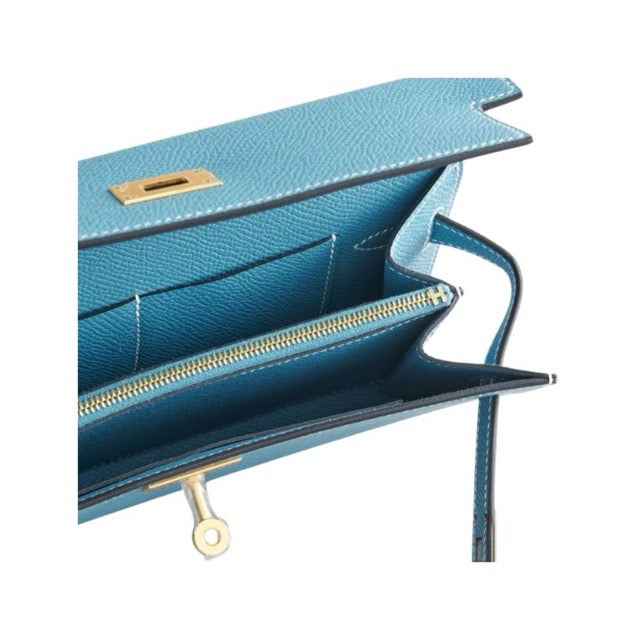 エルメス ケリーウォレット トゥーゴー 長財布 ニューブルージーン エプソン ゴールド金具 HERMES KELLY WALLET TO GO NEW BLEU JEAN EPSOM GOLD HARDWARE