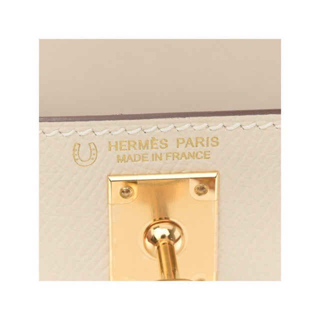 [Used] 2020 HERMES MINI KELLY 2 SELLIER 20 PERSONAL ORDER SPECIAL ORDER BICOLOR CRAIE GOLD EPSOM GOLD HARDWARE HSS