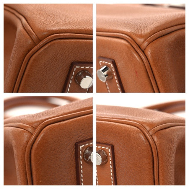 エルメス バーキン35 フォーブ バレニアフォーブル シルバー金具 HERMES BIRKIN 35 FAUVE BARENIA FAUBOURG SILVER HARDWARE【中古】
