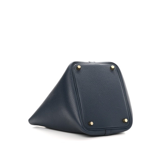 エルメス ピコタンロックPM ブルーニュイ トリヨンクレマンス ゴールド金具 HERMES PICOTIN LOCK 18 BLEU NUIT TAURILLON CLEMENCE GOLD HARDWARE【中古】