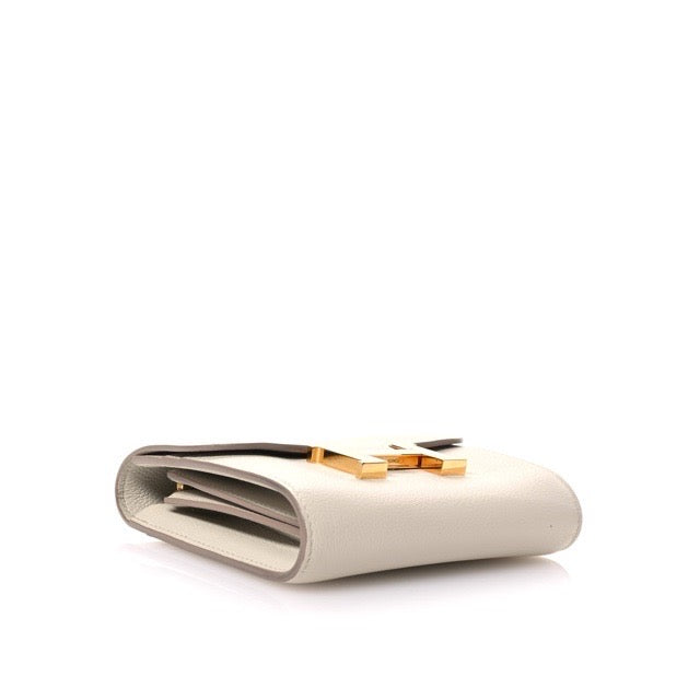 エルメス コンスタンス コンパクトウォレット ベトン エヴァーカラー エバーカラー ゴールド金具 折り財布　HERMES CONSTANCE COMPACT WALLET BETON EVERCOLOR GOLD HARDWARE【中古】