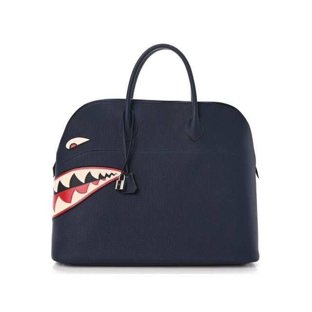 限定品 エルメス ボリード45 シャーク ブルーニュイ トゴ シルバー金具 HERMES BOLIDE 45 SHARK BLEU NUIT –  AVENUE TOKYO