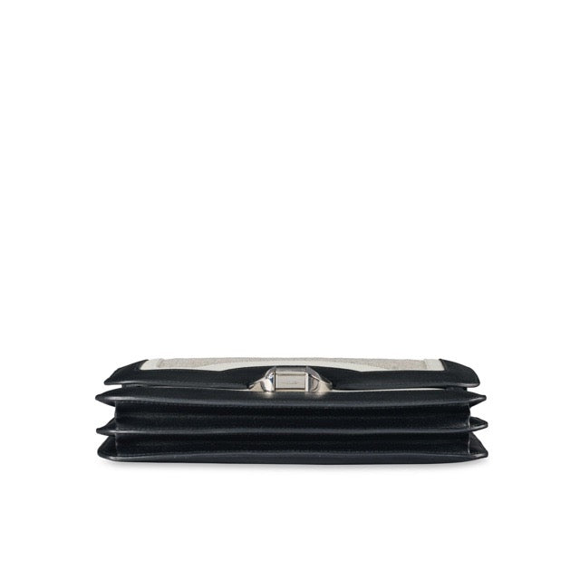 エルメス サックエルメス 2002 26 ブラック エクリュ トワル スイフト シルバー金具 ショルダーバッグ HERMES SAC 2002 26 BLACK ECRU TOILE SWIFT SILVER HARDWARE【中古】