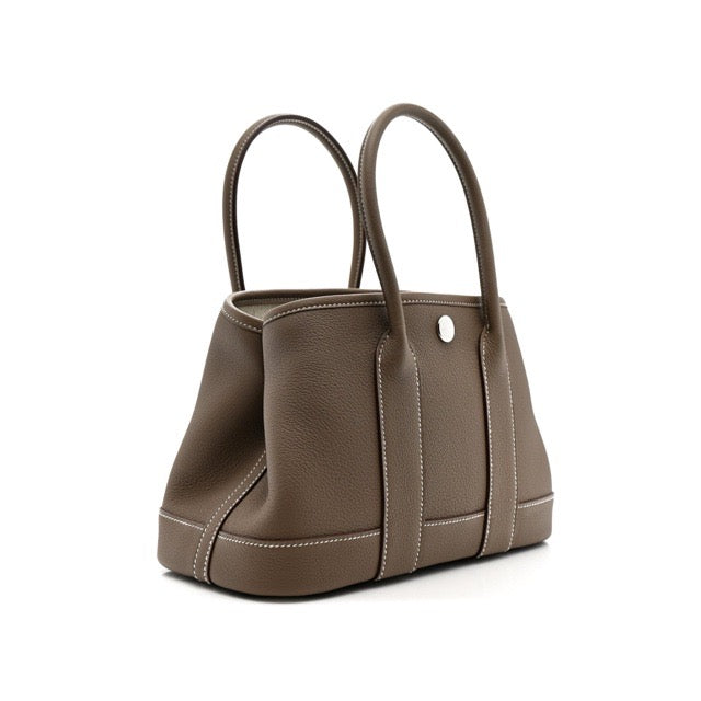 HERMES エルメス ハンドバッグ ネオ ガーデンパーティ 23 エトープ エルメス ネオ ガーデンパーティー 23 エトゥープ トゴ シルバー金具