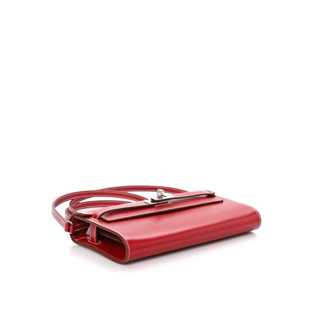 エルメス ケリーウォレット トゥーゴー 長財布 ルージュピマン ボックスカーフ シルバー金具 HERMES KELLY WALLET TO GO ROUGE PIMENT BOX CALFSKIN SILVER HARDWARE【中古】