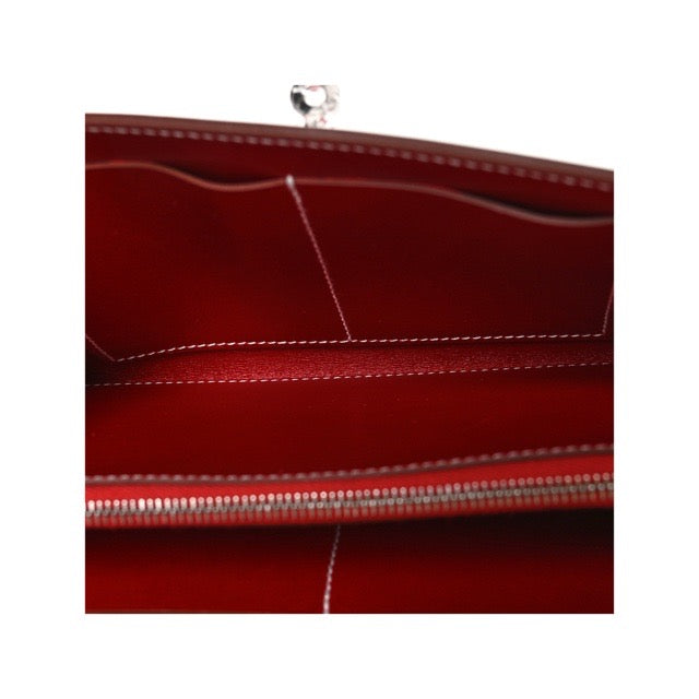 エルメス ケリーウォレット トゥーゴー 長財布 ルージュピマン ボックスカーフ シルバー金具 HERMES KELLY WALLET TO GO ROUGE PIMENT BOX CALFSKIN SILVER HARDWARE【中古】