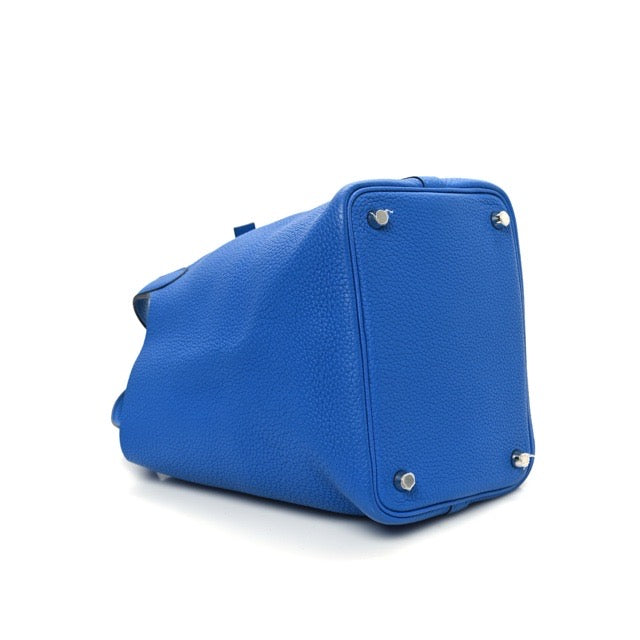 エルメス ピコタンロックPM ブルーフランス トリヨンモーリス シルバー金具 HERMES PICOTIN LOCK 18 BLEU FRANCE TAURILLON MAURICE SILVER HARDWARE【中古】