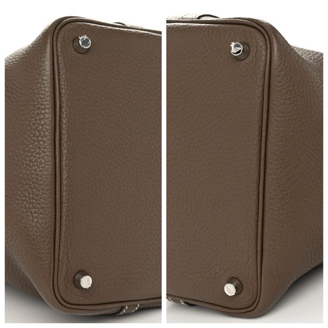 エルメス ピコタンロックPM エトゥープ トリヨンクレマンス シルバー金具 HERMES PICOTIN LOCK 18 ETOUPE TAURILLON CLEMENCE SILVER HARDWARE【中古】