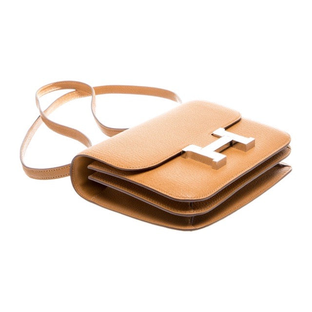 エルメス ミニコンスタンス 18 ミラー Sesame シェーブルミゾール シルバー金具 HERMES MINI CONSTANCE 18 MIRROR SESAME CHEVRE MYSORE SILVER HARDWARE