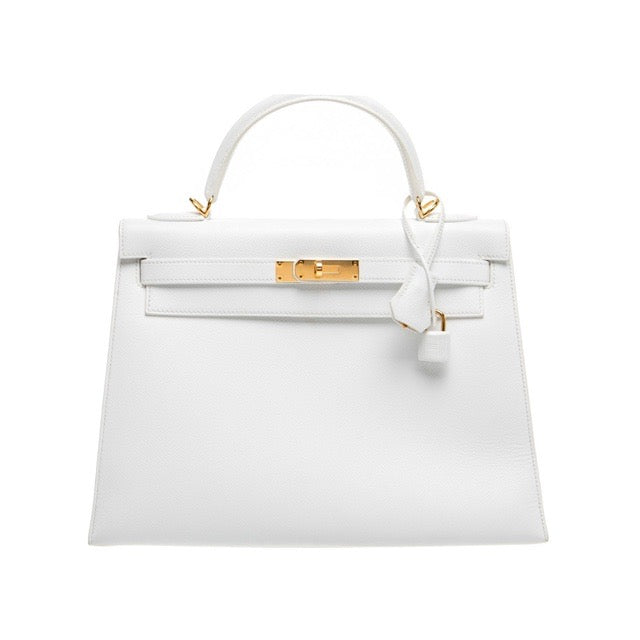 エルメス ケリー 32 外縫い Blanc エプソン ゴールド金具 HERMES KELLY 32 SELLIER BLANC EPSOM GOLD HARDWARE